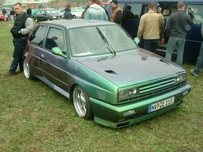 Effektlack, Lila, Rallye Golf, Grün