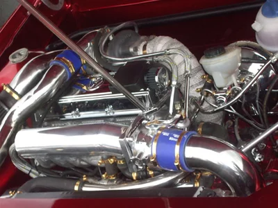 Motorraum, VW-Blasen am Lausitzring, Turbo, G60