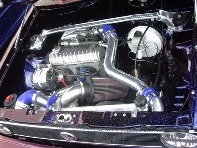 Motorraum, VW-Blasen am Lausitzring, Kompressor, G60