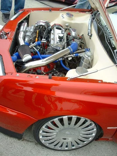 VW-Pfingsttreffen in Bautzen, Motorraum, Poliert / verdichtet, Rot, Weiß, G60